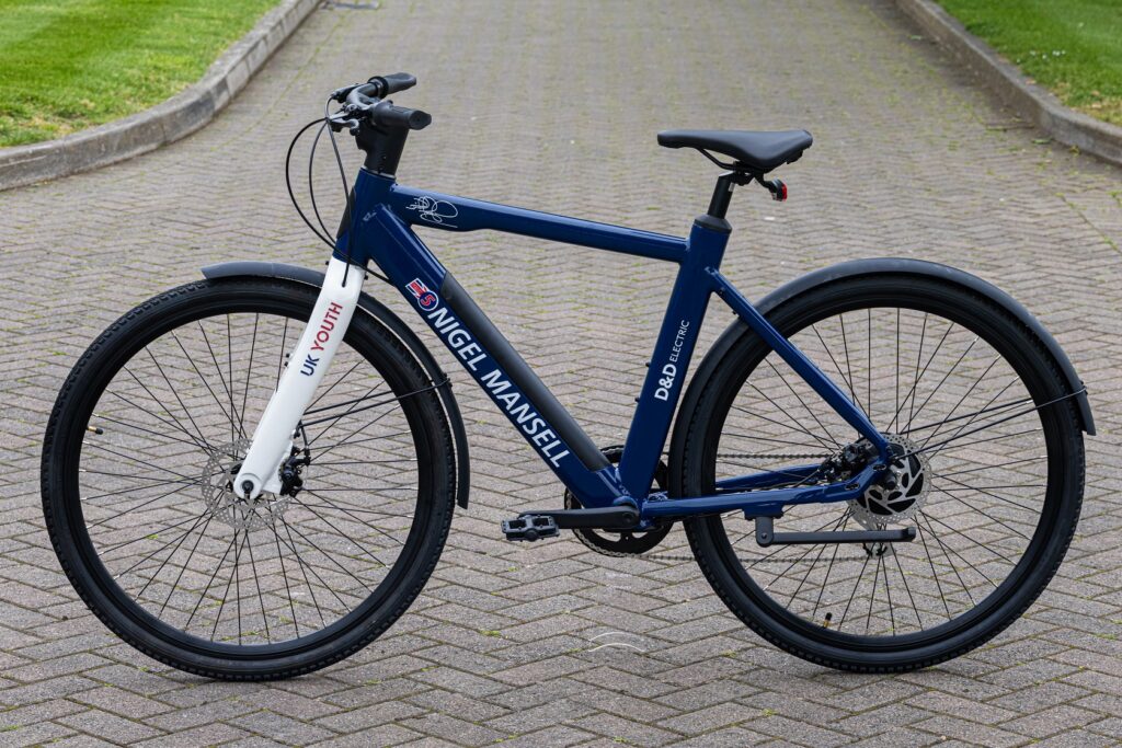 A Nigel Mansell and UK Youth-branded electric bike.